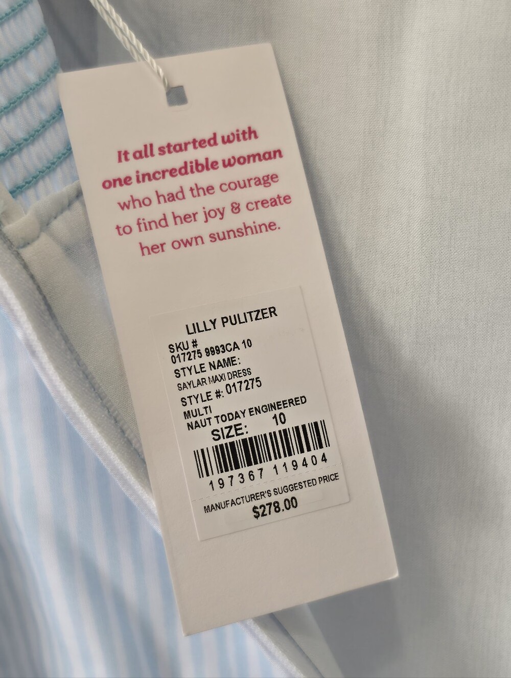 Lilly Pulitzer Saylar Maxi Dress Nautical Blue & Pink Engineered Print Sz 10 NWT - Picture 10 of 16